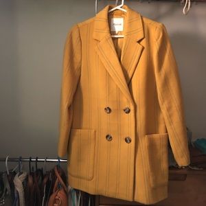 Hollis Double-Breasted Coat in Stripe